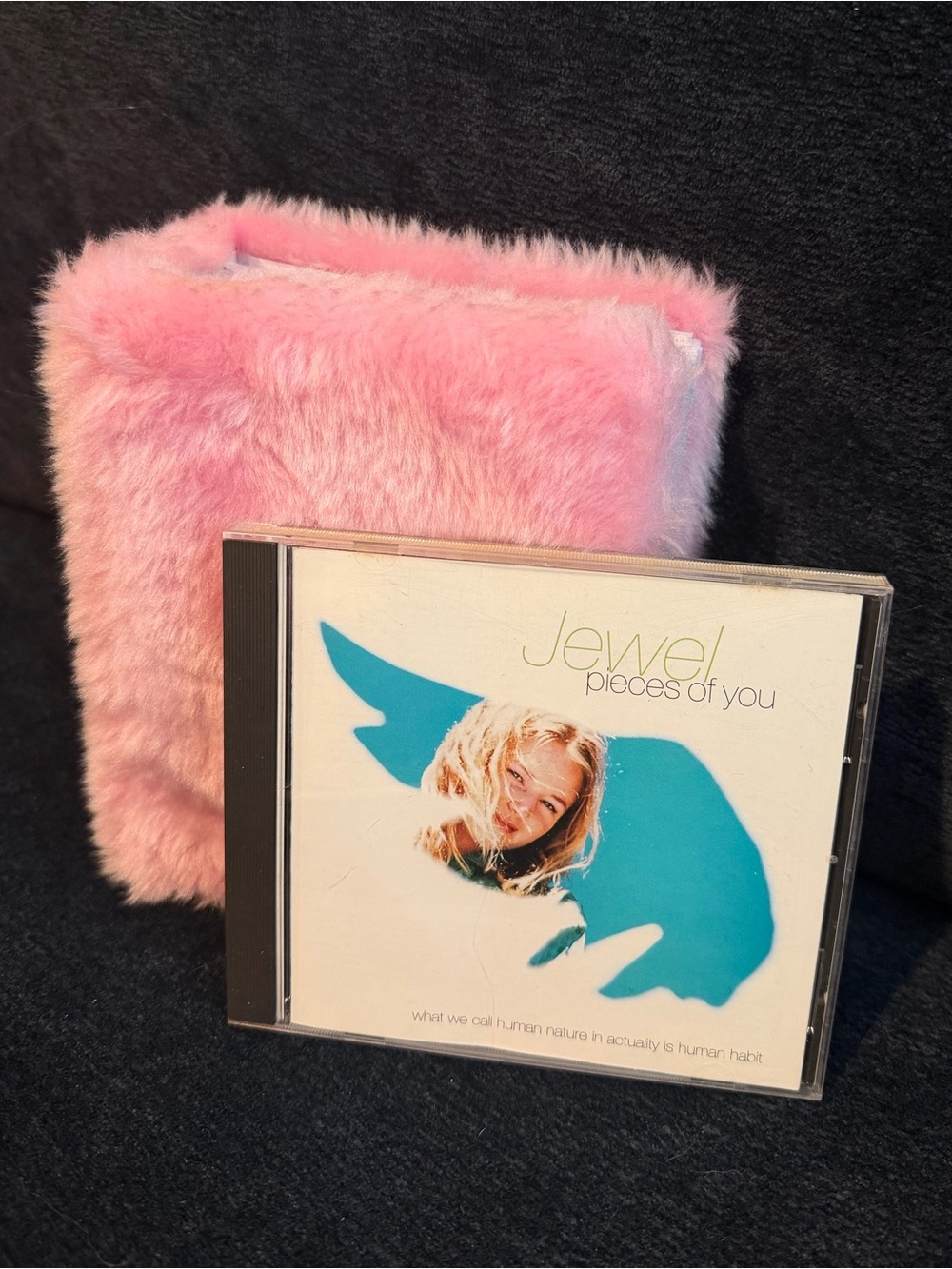 Y2K Nostalgia Bundle - Pink Fuzzy Photo Album and Jewel Pieces of You CD